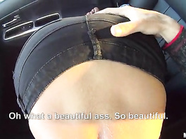 Slutty police oficer seduces handsome drivers on the road