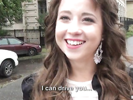 Sweet and cute chick was concerned about the ride home and met nice guy