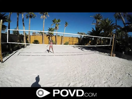 Petite brunette sexy chick got seduced to fuck outdoors