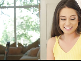 Some young guy pleasures fucking with horny brunette beauty chick