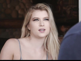 Young guy came to blonde chick's place just in time