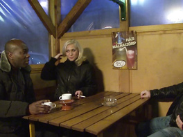 Cuckold husband helps his wife to handle interracial anal