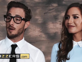 Curly black bisexual girl Misty Stone seduces hot white chick and her boyfriend