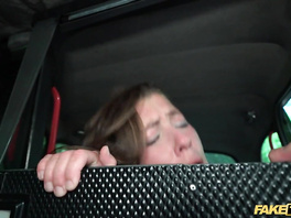 Impressive sex scene with a brunette passenger