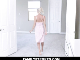 Luxurious hot mulatto girl is having ffm threesome fuck with step parents