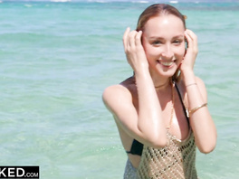 Gorgeous coed Kelly has passionate fling with Aaron